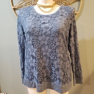 NWT Light Blue Lace Top